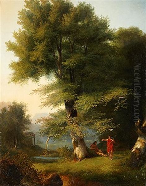 Paysage Arcadien Avec Deux Bergers - view 1