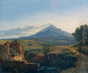 Vue De L'etna by Jean Charles Joseph Remond