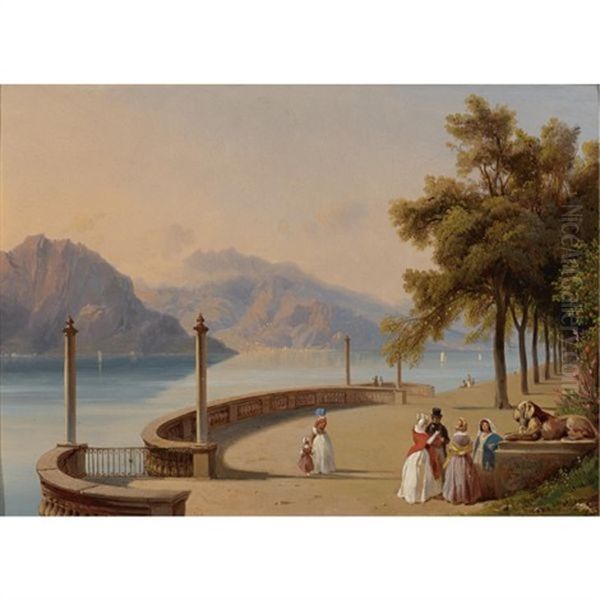 The Terrace Of The Villa Melzi, Overlooking Lake Como - view 1