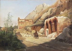 Berger Sur Un Chemin En Sicile