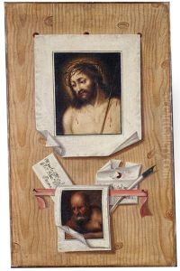 Trompe-l"oeil With Christ And Saint; And Trompe-l"oeil With Vanitas