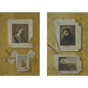 Trompe L'oeil Still Life (+ Another; Pair)