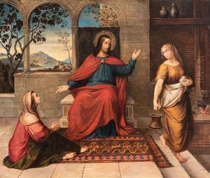 Christus Bei Martha Und Maria by August Remz