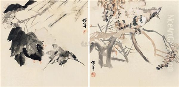 Flower And Bird (2 Works) - view 1