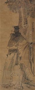 Scholar Under The Pine Tree by Ren Bonian