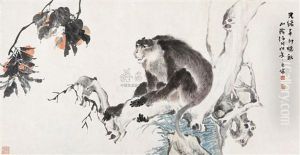Monkey And Loquattree by Ren Bonian