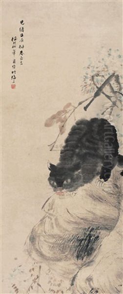 Wisteria And Cat - view 1