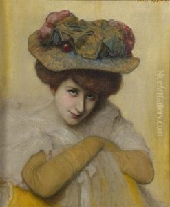 Elegante Au Chapeau by Emile Renard
