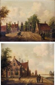 The Diemen Toll Gate At The Outerwaler Bridge, Amsterdam (+ The Toll Gate At Sloterdijk, Amsterdam; Pair)