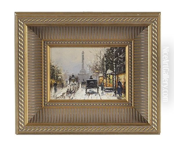 Champs-elysees And Paris In The Snow (pair) - view 1
