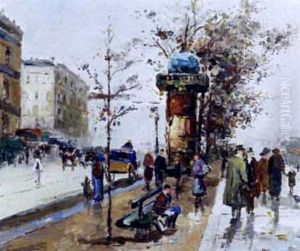 Paris Street Scene In The Rain Paris Street Scene In The Rain