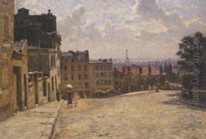 Le Haut De La Rue Lepic by Alfred Renaudin