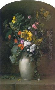 Still Life With Daisies And Roses