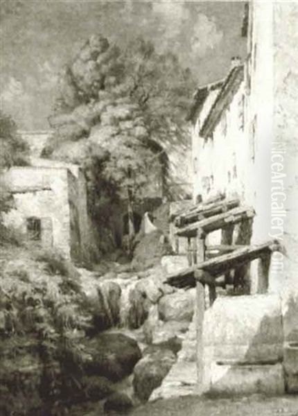 La Cascade Du Moulin A Grasse L'hiver (provence) - view 1