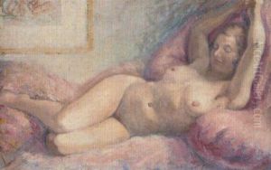 Une Femme Nue Allongee by Paul Renaudot