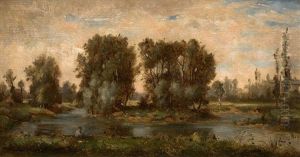 At The Riverside by Charles Edmond Renault