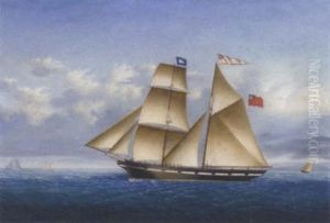 The Brigantine "favourite" Under Full Sail Off Ailsa Craig The Brigantine "favourite" Under Full Sail Off Ailsa Craig