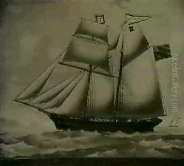 Schooner "emily Ellen" Of Fowey, Peter Tadd Master, Off Cape St. Sebastian - view 1
