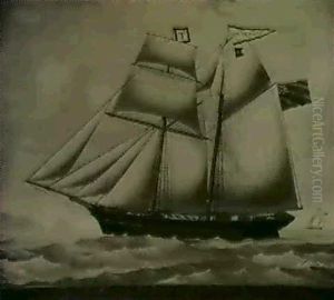 Schooner "emily Ellen" Of Fowey, Peter Tadd Master, Off Cape St. Sebastian by Luigi P. Renault