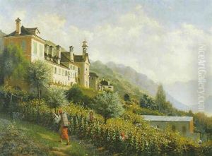Landschaft (tirol ?) Mit Weinberg by Victor Jacques Renault