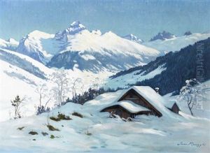 Winterlandschaft Bei Engelberg Mit Dem Hahnen Winterlandschaft Bei Engelberg Mit Dem Hahnen