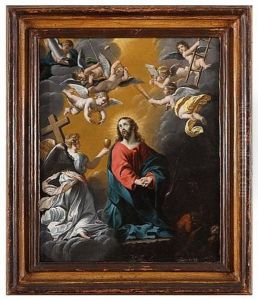 Christ In The Garden Of Gethsemane Surrounded By Angels Carrying Symbols Of The Passion by Guido Reni