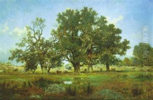Les Arbres A Barbizon by Jean Emile Renie