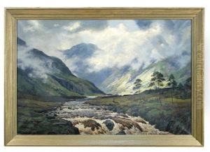 Red Deer In The Cairngorms by George Melvin Rennie