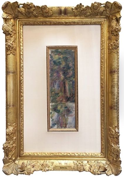 Blumenstrauss In Einer Metallvase Mit Blattdekor - view 1