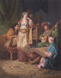 Musical Concert, With Figures In Oriental Dress by Antoine Renou