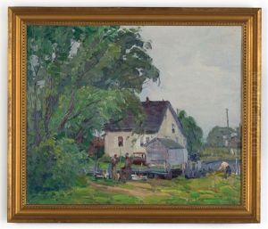 Figures In Backyard With Shed And Vehicle