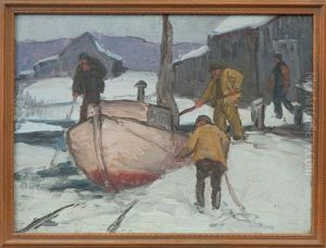 Winter Scene At Docks Winter Scene At Docks