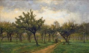 Entree De La Grande-cour De Louesdin by Emile Renouf