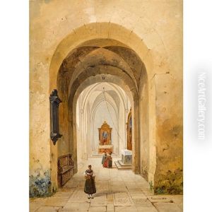 Italian Cloister by Charles Renoux