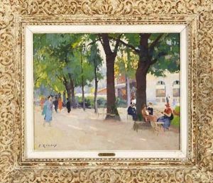 Le Restaurant Langer Aux Champs Elysees by Jules Ernest Renoux