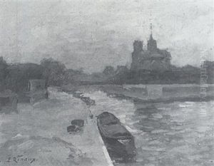 Notre Dame Au Coucher Du Soleil
