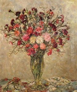 Blumenstilleben Mit Nelken Und Wildblumen