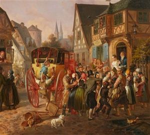 The Wedding Procession by August von Rentzell