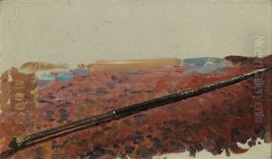 The Staff Of Czar Ivan The Terrible, Study For The Painting "ivan The Terrible And His Son Ivan On 16 November 1581" by Repin Iliya