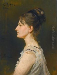 Portrait Of A Lady Said To Be Maria Grigorievna Ge by Repin Iliya