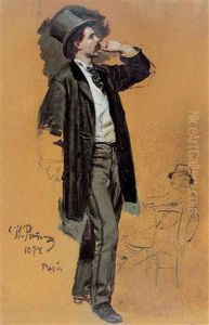 A Parisian Cafe : Gentleman Standing And Jean-leon Gerome (study) A Parisian Cafe : Gentleman Standing And Jean-leon Gerome (study)