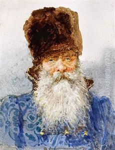 Portrait Of A Boyar In A 17th Century Costume by Repin Iliya