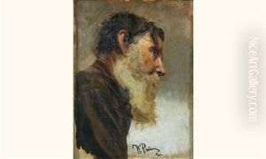 Portrait D'homme by Repin Iliya