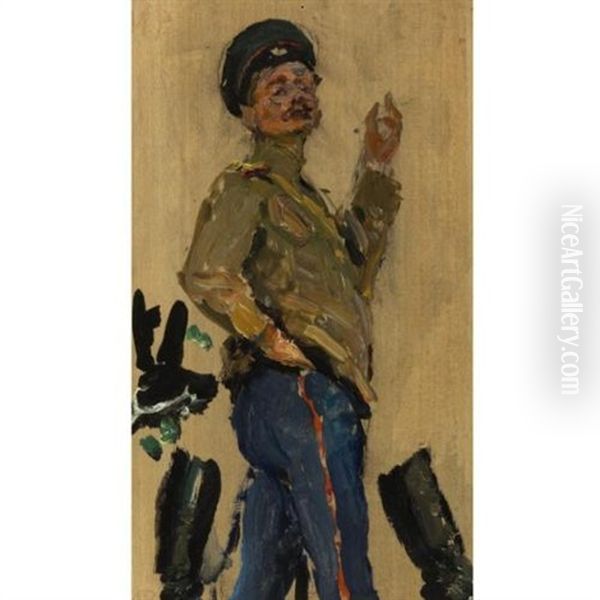 Sketch Of An Officer For Le Duel - view 1