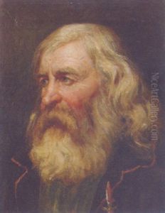 Portrait Of A Bearded Old Man by Repin Iliya
