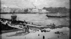 Hamnen I St. Petersburg by Repin Iliya