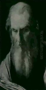Bearded Man With Book by Repin Iliya
