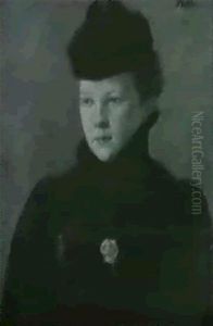 Portrait Of Princess Paul Troubetosky by Repin Iliya
