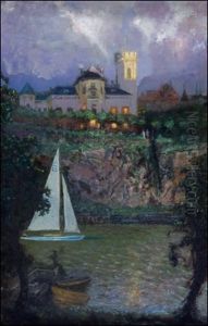 Luodosta-kaivopuistoon - Fran Klippan Till Brunnsparken by Yuri Il'ich Repin