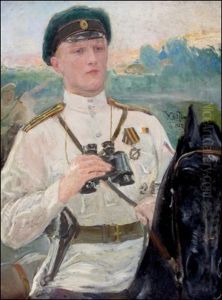 Venalainen Luutnantti by Yuri Il'ich Repin